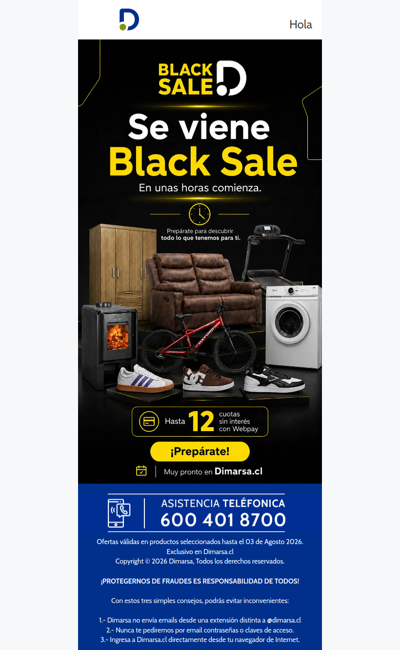 ⏳ Black Sale comienza en unas horas