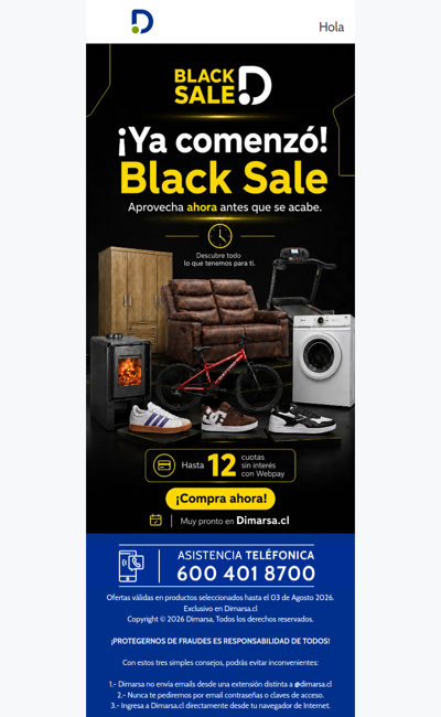 🔥 ¡Ya comenzó Black Sale en Dimarsa!