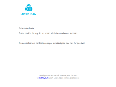 Dimatur - Confirmação de registo