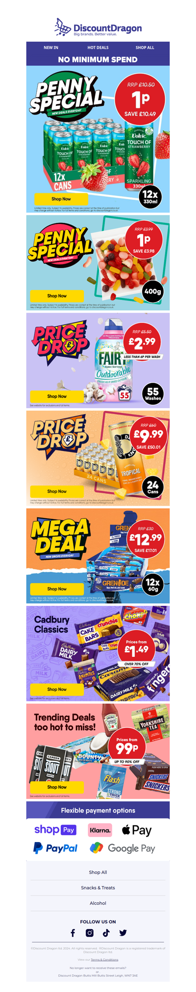 12 cans of Volvic for 1p!