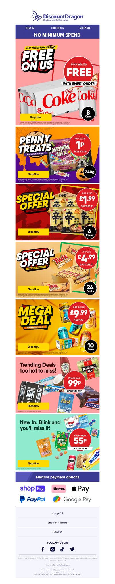 8 Diet Coke cans free on us!