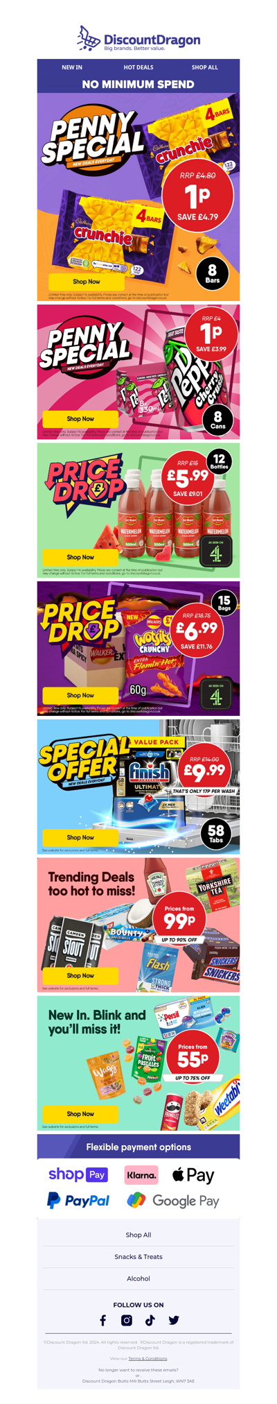 8 bars & 8 cans for 1p each!