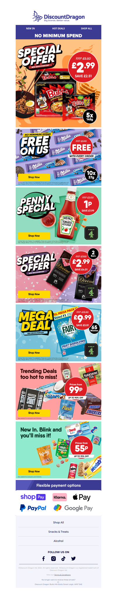 5 packs of Buldak Noodles for £2.99!