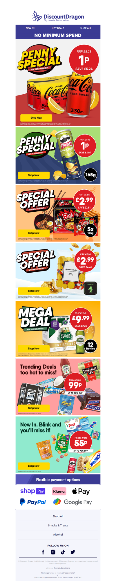 8 Coca-Cola cans for 1p!