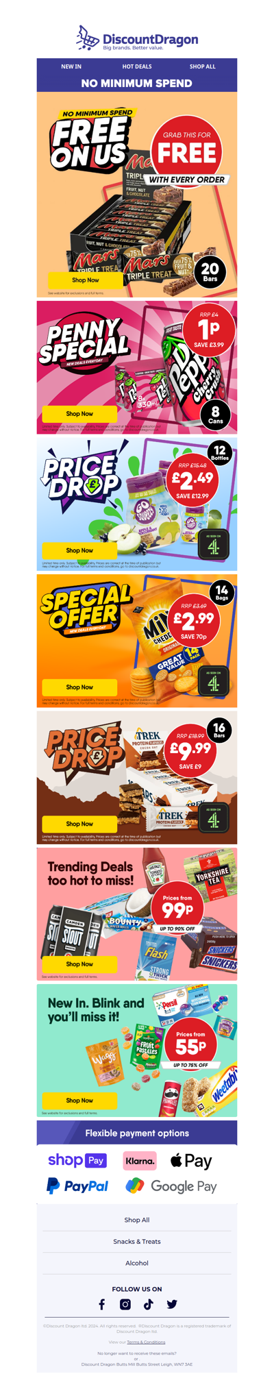 20 Mars bars FREE & 8 cans for 1p!