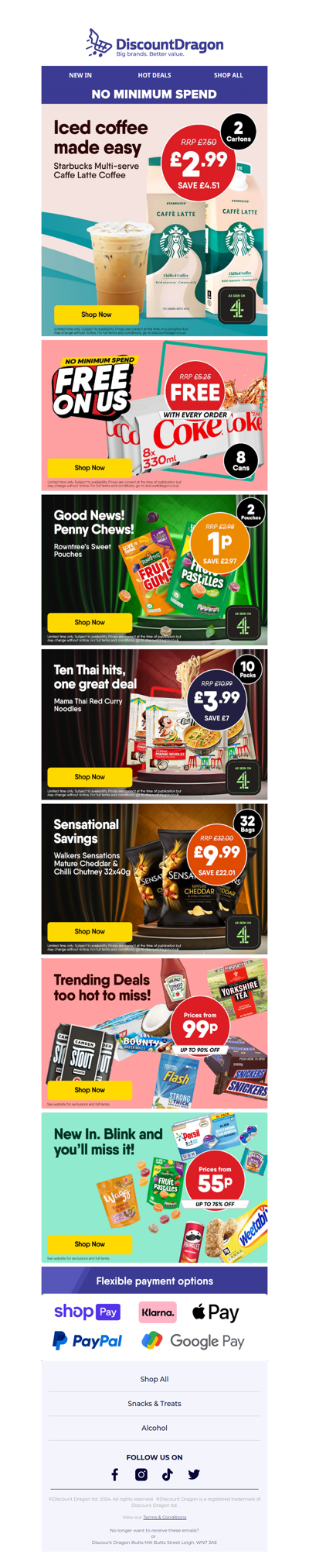 2 cartons of Starbucks Iced Latte for £2.99!