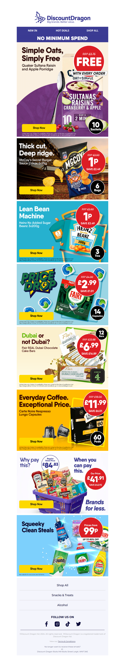 FREE Quaker Oats with Your Order!