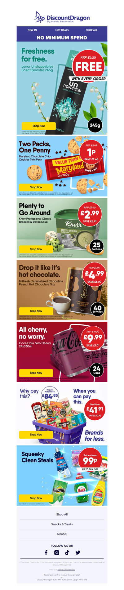 FREE Lenor Unstoppables with Your Order!