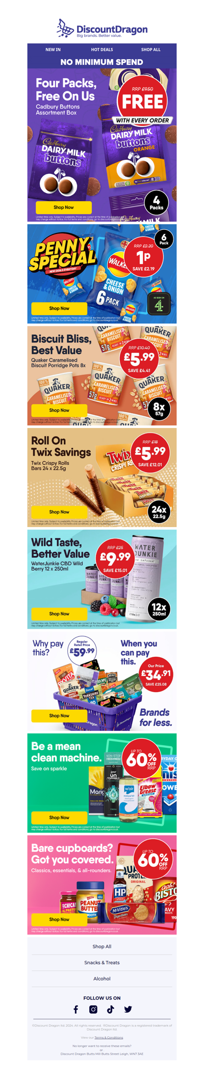 4 FREE Packs of Giant Cadbury Buttons!