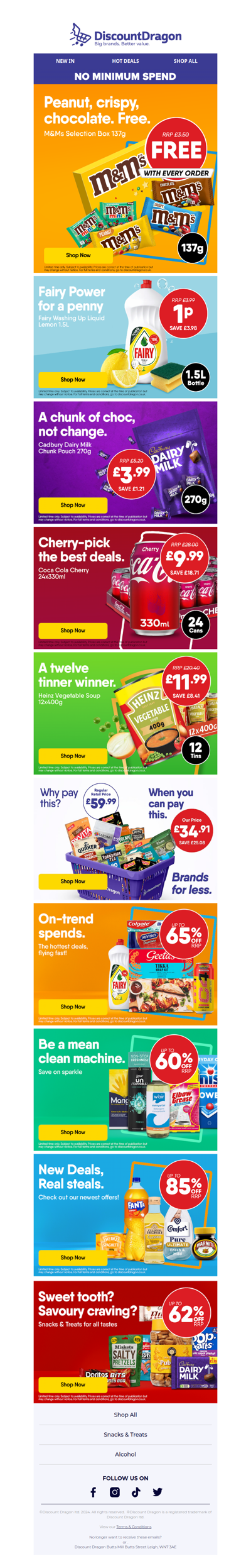 5 Mixed Bags of M&M's for FREE!