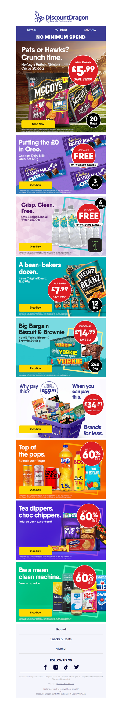 Superbowl Sunday: 20 packs for £5.99!