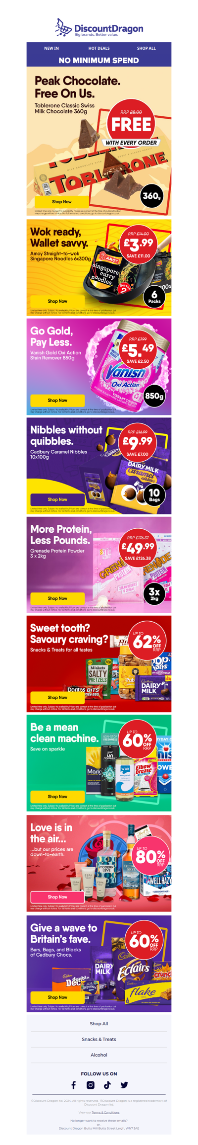 Claim your large Toblerone Bar for FREE!