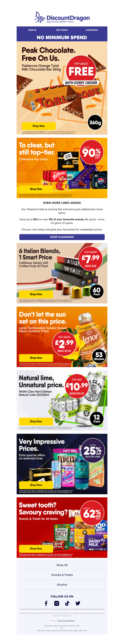 Redeem your FREE Toblerone today!