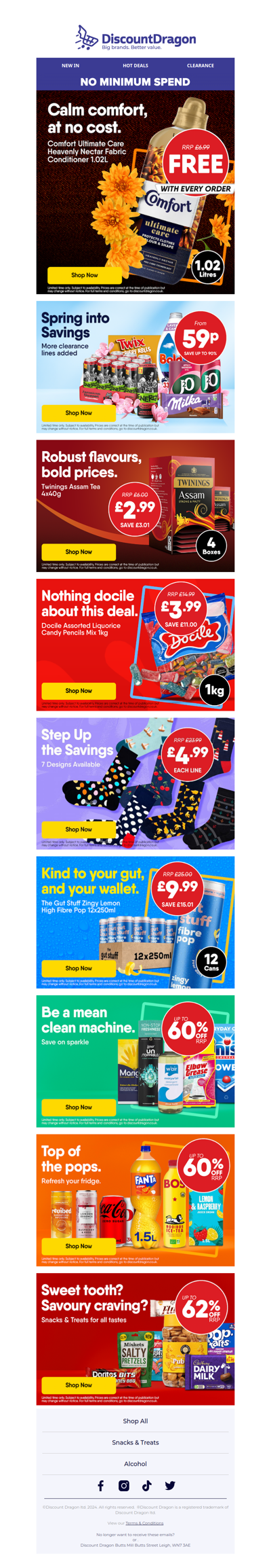 68 Comfort Washes for FREE!