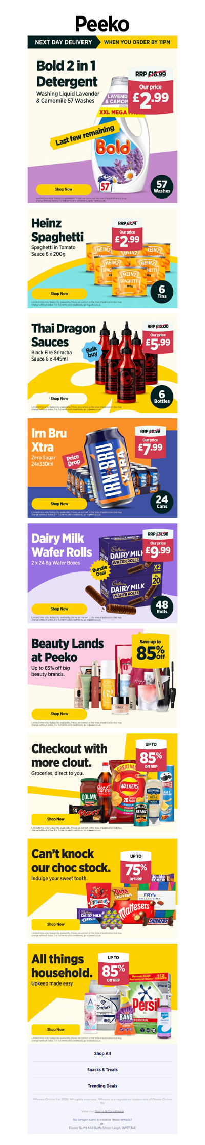 57 Laundry Washes for £2.99!