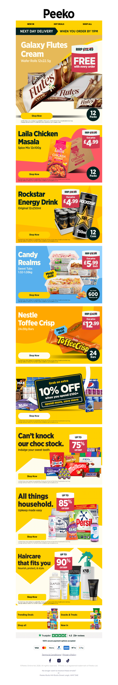 12 Packs of Galaxy for free & more...