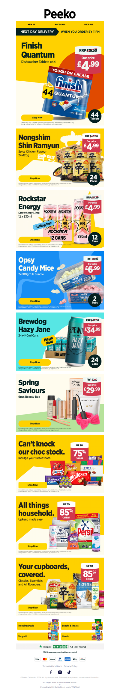 44 Finish Tablets For Just £4.99!