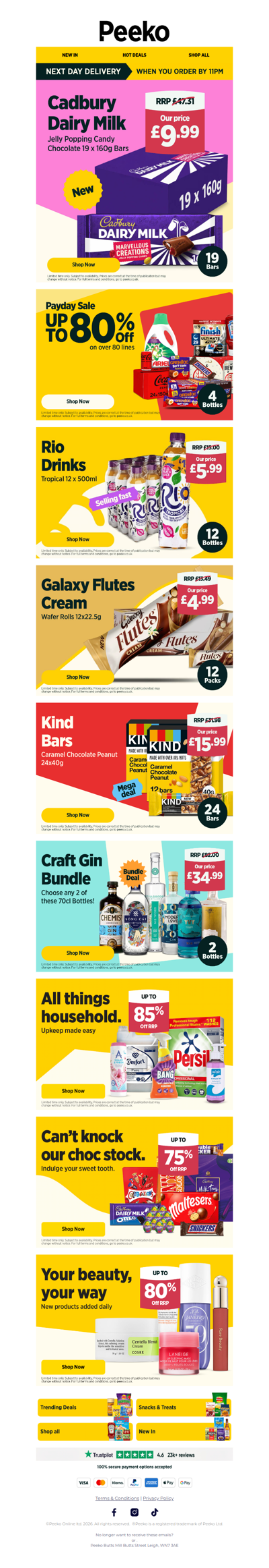 Payday Sale Still Live & 19 Cadbury Share Bars Now £9.99!