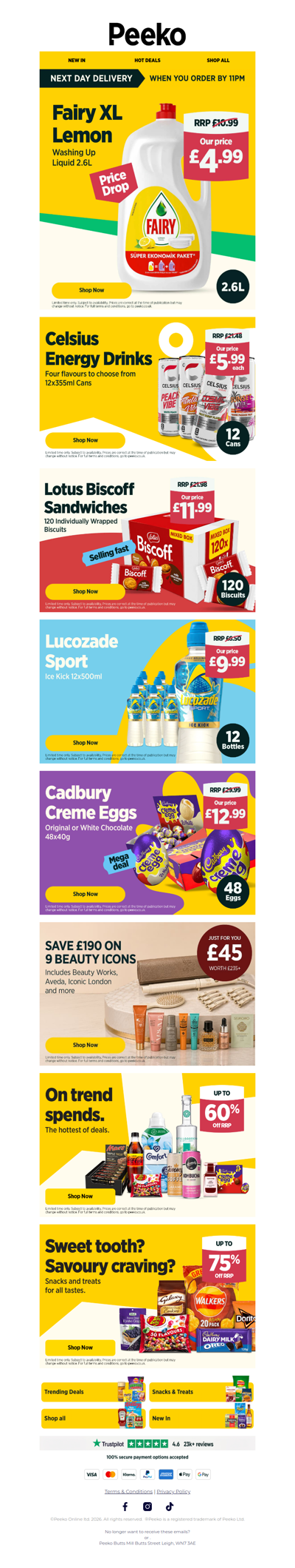 XL Fairy Liquid for just £4.99!
