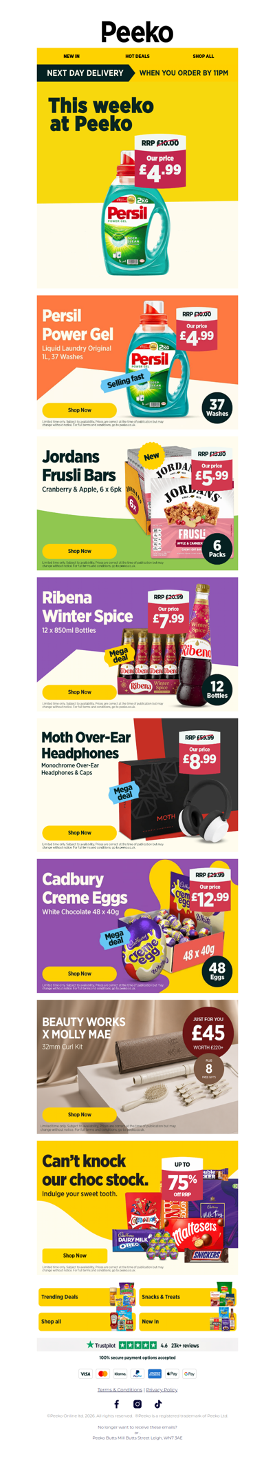 37 Persil Washes for £4.99 & more!