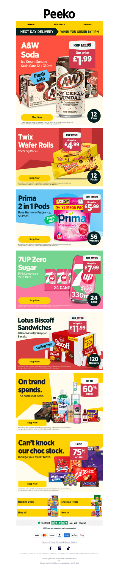 Bring home 12 cans of Soda for £1.99!