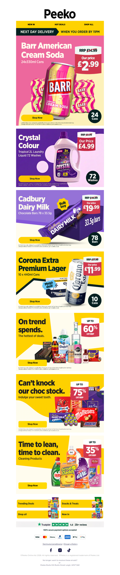24 refreshing cans for £2.99!