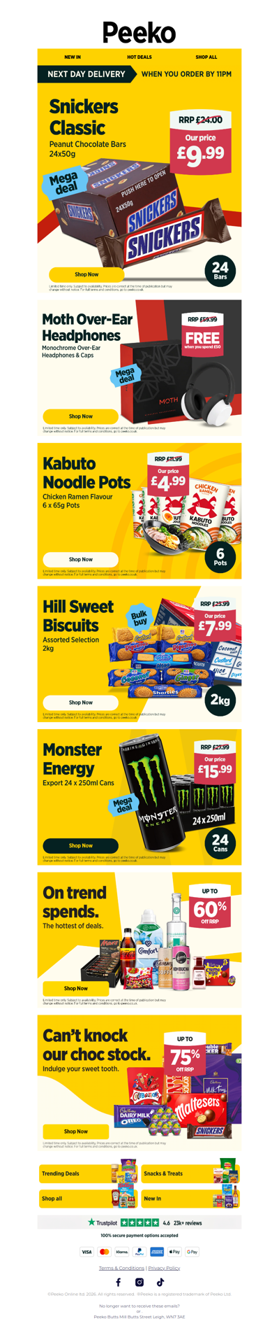 24 Snickers for £9.99 & more!
