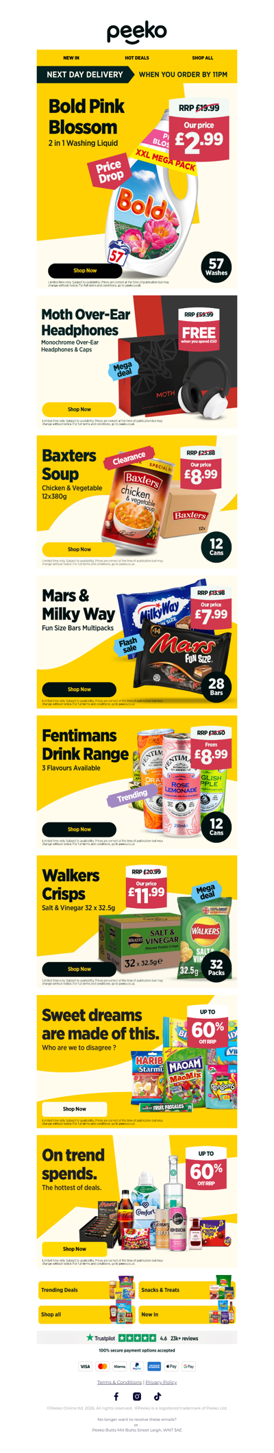 57 Bold Washes now £2.99!