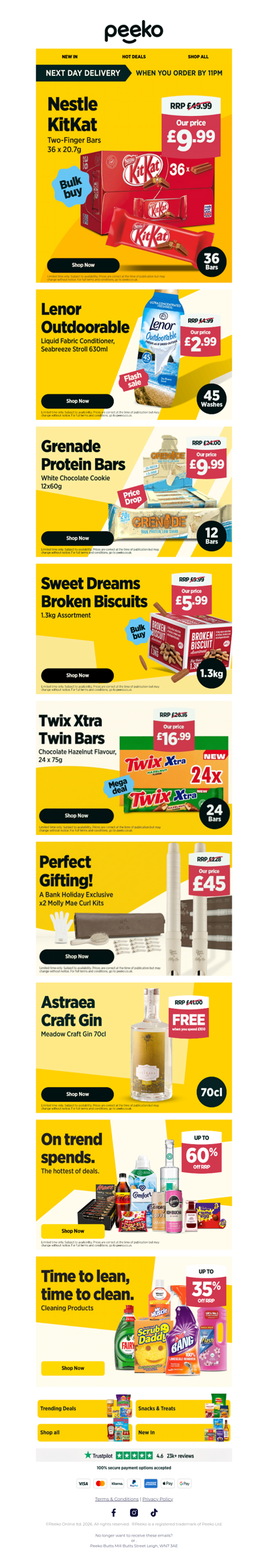 Get £40 Off KitKats & More Today!