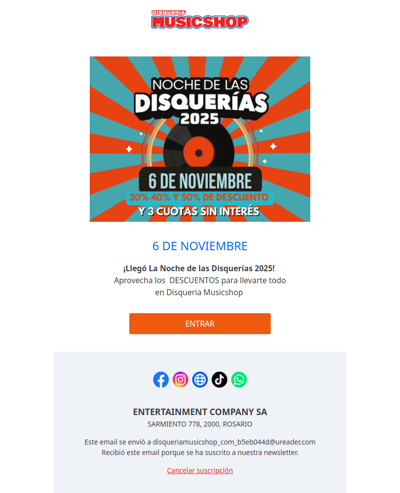 Llego La Noche de las Disquerías 😀 !!