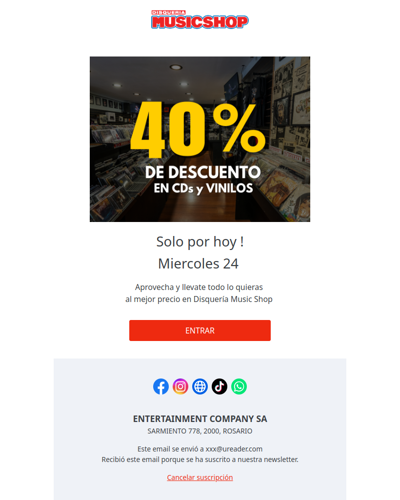 Solo por hoy 40%🔥de descuento !!