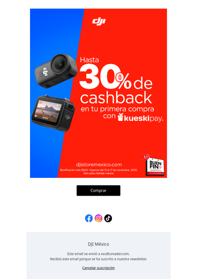 Hasta 30% de Cashback