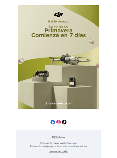 Venta de Primavera DJI comienza en 7 días.🌸