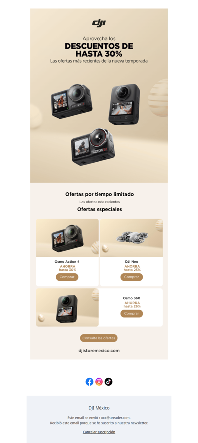 Hasta 30% OFF en DJI 🎥