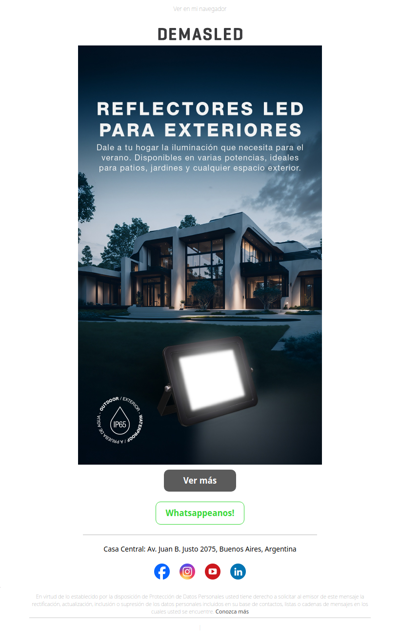 Prepárate para el verano con nuestros Reflectores LED 🔲