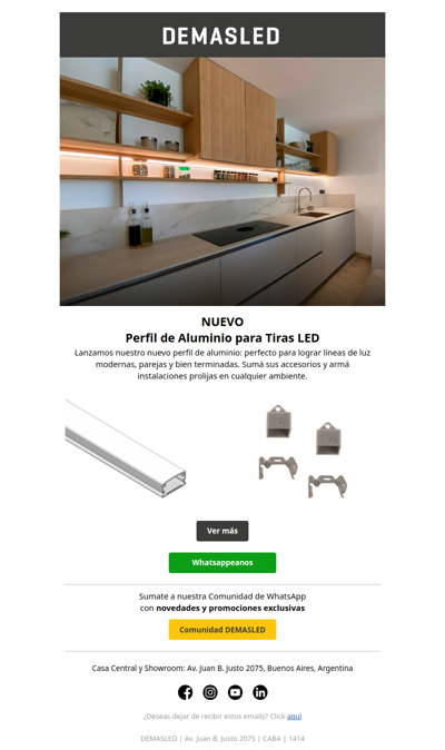 Nuevo perfil de aluminio: práctico, resistente y funcional