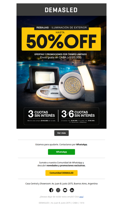 ¡Rebajas de Exterior! Hasta 50% OFF y hasta 6 Cuotas Sin Interés