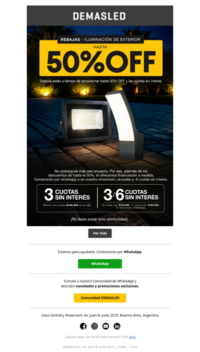 ¡Aprovechá las Rebajas de Exterior! Hasta 50% OFF y Cuotas Sin Interés