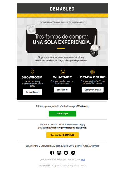 Comprá como quieras: Showroom, WhatsApp o Tienda Online 🛒