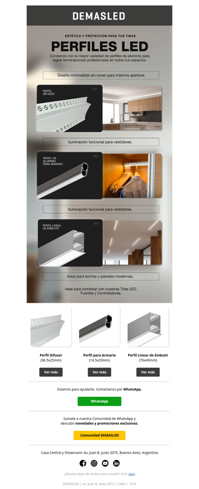 📐Perfiles de aluminio: El detalle que define tu iluminación