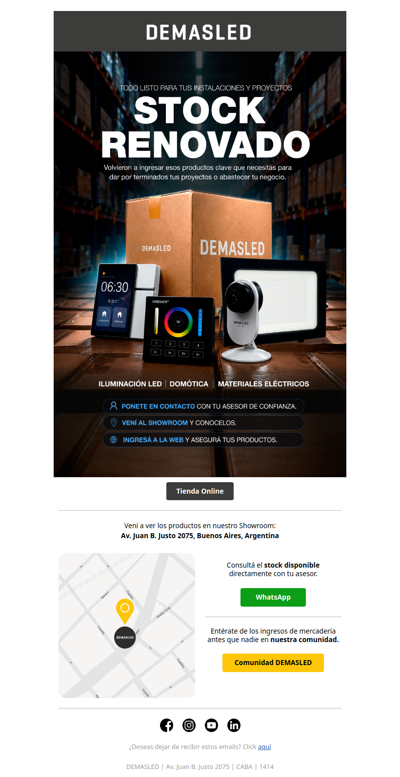 ¡Ingresó stock! Llévate lo último en iluminación, domótica y materiales eléctricos 📦🔥