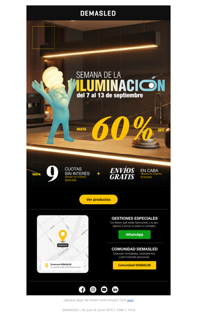 SEMANA DE LA ILUMINACION 💡 Últimos días hasta 60% OFF