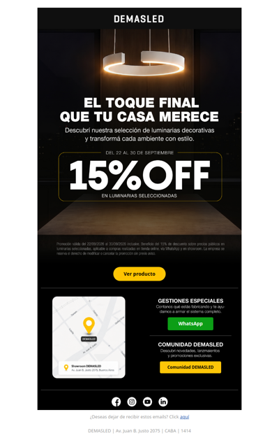 No instales luces, instalá estilo ✨ 15% OFF en elegidos