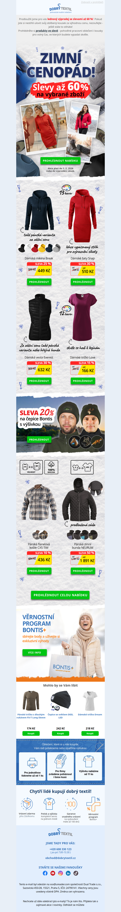 📢POZOR: Prodloužili jsme akci Zimní cenopád se slevami až 60 %! ❄️