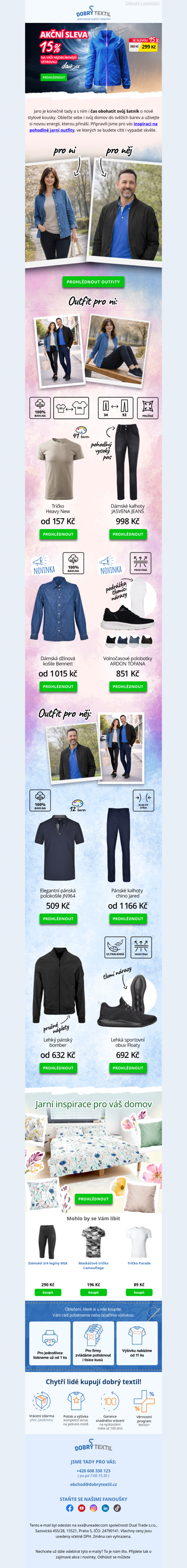 Akční sleva 15 % na větrovky Daiber stále běží +  Přivítejte jaro ve vší parádě🌸