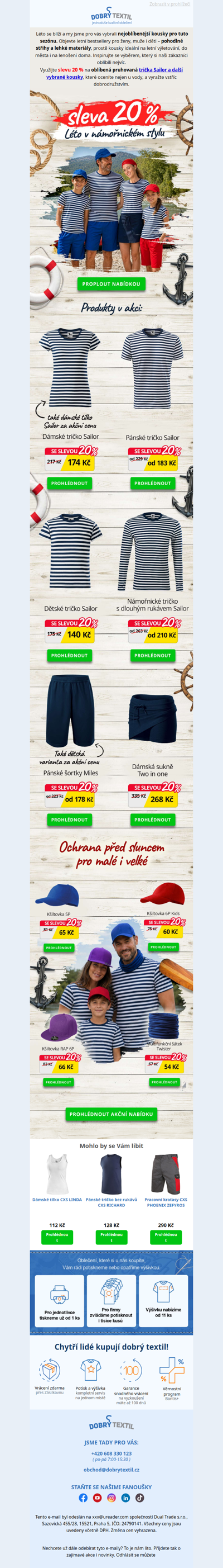 Námořnické léto se slevou 20 %⚓💦