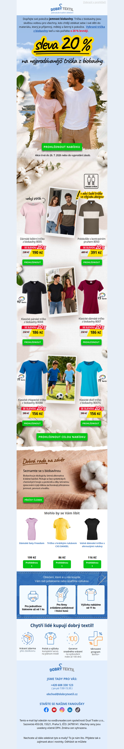 💥Akce: Jemnost biobavlny teď se slevou 20 %