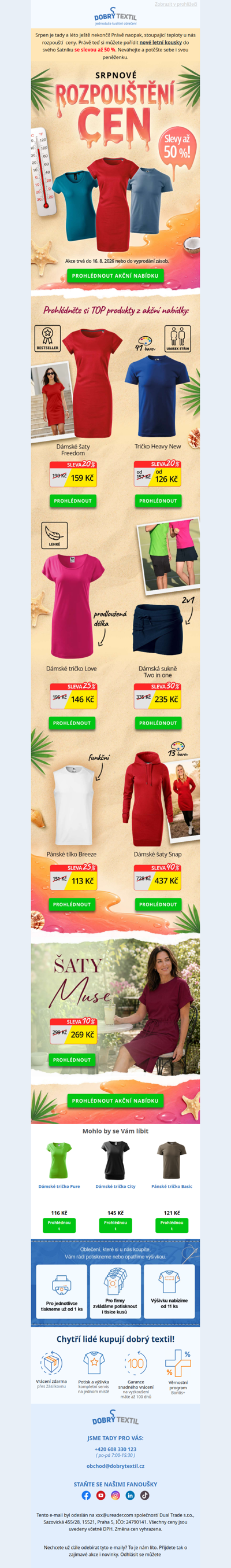 Slevy až 50 %! Právě startuje srpnové rozpouštění cen🔥