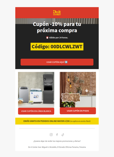 Abre este correo y recibe tu cupón online