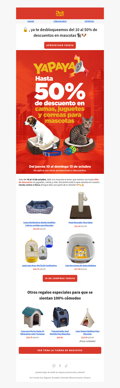 ⏰ Llegó las OFERTAS para tu mascota